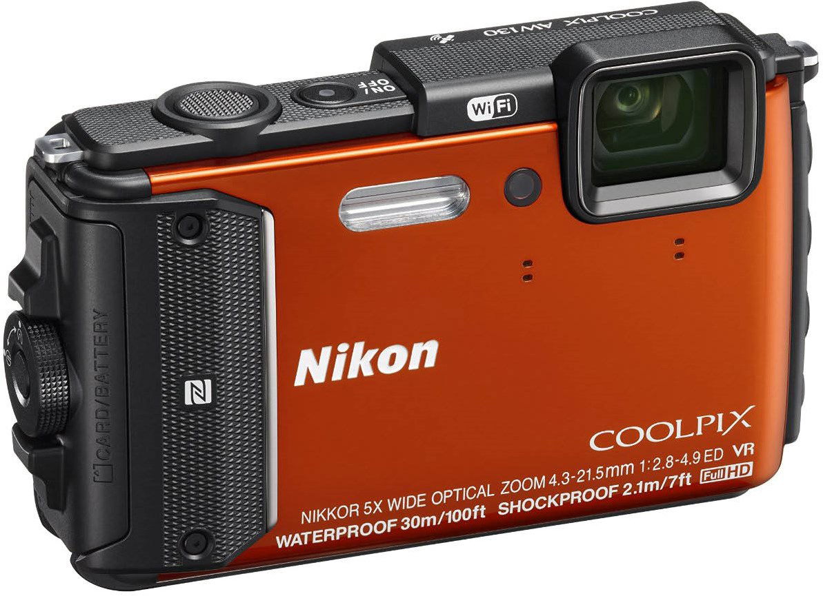 Nikon COOLPIX AW130 Orange Digital Camera - Digital Camera