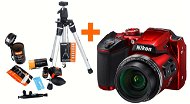 Nikon COOLPIX B500 red + Rollei Starter Kit - Digital Camera