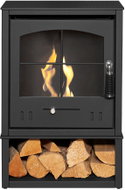 OKO Bioethanol fires S2 biokrb na ethanol s úložným prostorem na dřevo, volně stojící, antracitově š - Bioethanol Fireplace