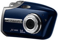 Olympus [mju:] Mini Digital S - tmavě modrý (dark blue), 5.0 mil. bodů, optický / digitální zoom 2x  - Digital Camera