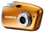 Olympus [mju:] Mini Digital - oranžový (orange), 4.34 mil. bodů, optický / digitální zoom 2x / 4x - Digital Camera