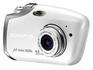 Olympus [mju:] Mini Digital - bílý (white), 4.34 mil. bodů, optický / digitální zoom 2x / 4x - Digital Camera