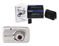 Olympus [mju:] 600 Digital arktická stříbrná (arctic silver), CCD 6 Mpx, 3x zoom, 2.5" LCD, Li-Ion,  - Digital Camera