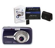 Olympus [mju:] 600 Digital námořní modrá (navy blue), CCD 6 Mpx, 3x zoom, 2.5" LCD, Li-Ion, xD - Digital Camera