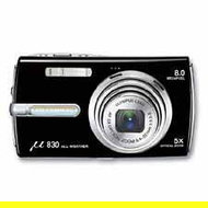 Olympus [mju:] 830 Digital černý (midnight black), CCD 8 Mpx, 5x zoom, 2.5" LCD, Li-Ion, face detect - Digital Camera