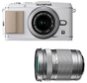 OLYMPUS E-P3 + Objektivy 14-42mm II R + 40-150mm white/ silver - Digital Camera