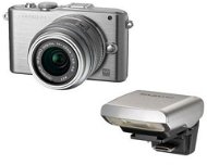 OLYMPUS E-PL3 + Objektiv 14-42mm II R silver/ silver + externí blesk - Digital Camera