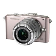 OLYMPUS E-PM1 + Objektiv 14-42mm II silver/ rose - Digital Camera
