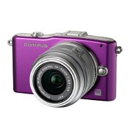 OLYMPUS E-PM1 + Objektiv 14-42mm II purple/ silver - Digital Camera