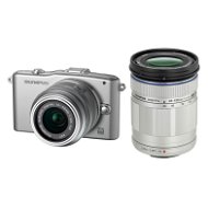 OLYMPUS E-PM1 + objektivy 14-42mm II + 40-150mm silver/ silver/ black - Digital Camera