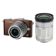OLYMPUS E-PM1 + objektivy 14-42mm II + 40-150mm brown/ silver/ black - Digital Camera