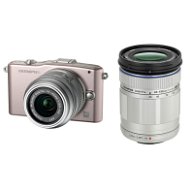 OLYMPUS E-PM1 + objektivy 14-42mm II + 40-150mm rose/ silver/ black - Digital Camera