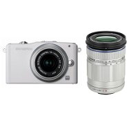 OLYMPUS E-PM1 + objektivy 14-42mm II + 40-150mm white/ silver/ black - Digital Camera