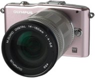 OLYMPUS E-PM1 + objektiv 14-150mm rose/ silver - Digital Camera