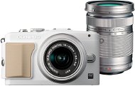  Olympus PEN E-PL5 + lens 14-42 mm II R + R 40-150 mm white/silver  - Digital Camera