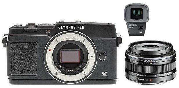 Olympus PEN E-P5 + objektiv 17mm F1.8 black/black + VF4 - Digital