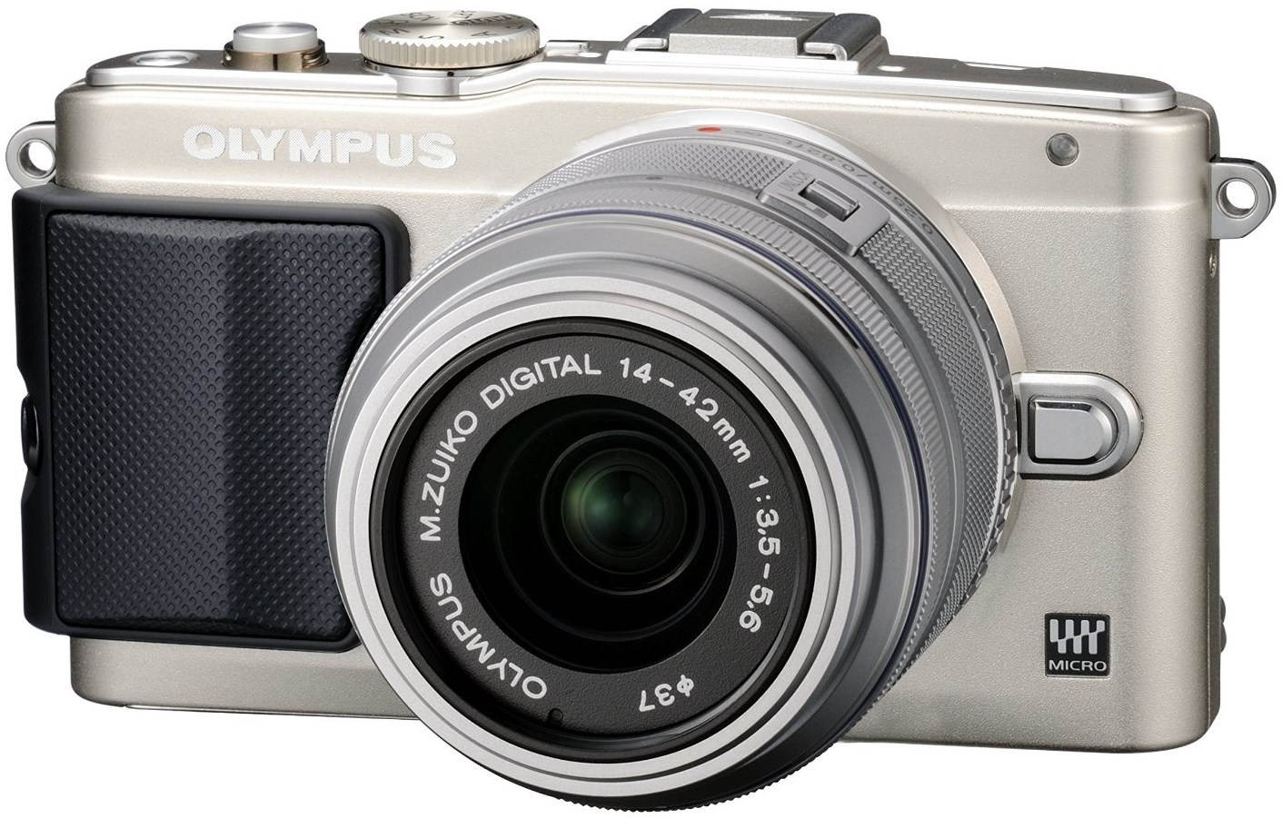 Olympus PEN E-PL6 + lens 14-42 mm II R Silver / Silver + external