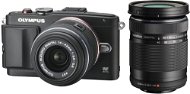 Olympus PEN E-PL6 + lens 14-42 mm II lens 40-150 mm R + R black / black - Digital Camera