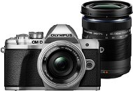 Olympus E-M10 Mark II Digitális fényképezőgép Ezüst +ED 14-42EZ Ezüst+ 40-150mm R Ezüst - Digitális fényképezőgép
