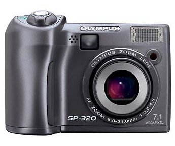 Olympus SP-320, CCD 7 Mpx, 3x zoom, 2.5" LCD, 2x AA, xD - Digital Camera - Main image