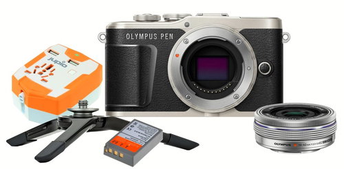 Olympus PEN E-PL9 fekete + M.Zuiko Pancake 14-42mm + Utazókészlet - Digitális fényképezőgép - Fő fotó