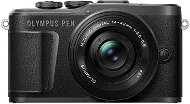 Olympus PEN E-PL10, Black + Pancake Zoom Kit 14-42mm, Black - Digital Camera