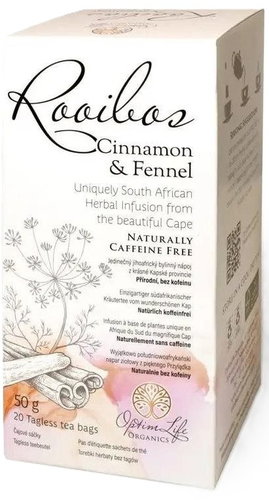 OptimLife Organics Tea Rooibos with Cinnamon and Fennel 20 x 2,5g - Tea - Main image