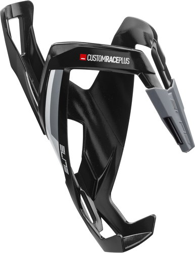 Elite Custom Plus, gloss, black/white - Bicycle Drink Holder - Main image