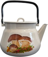 Olymp Enamel teapot with lid 18,5 cm 2,5 l mushrooms - Hot Water Kettle