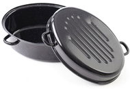 Beryl oval double basin 42 cm, 11 l, black granite - Roasting Pan