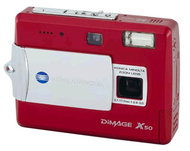 Konica Minolta DiMAGE X50, 5.0mil., 3x opt. / 4x digit. zoom - červený - Digital Camera