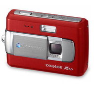 Konica Minolta DiMAGE X60 čevený (red), 5.4mil., 3x opt. / 4x digit. zoom, int. 15MB + SD/MMC karty - Digital Camera