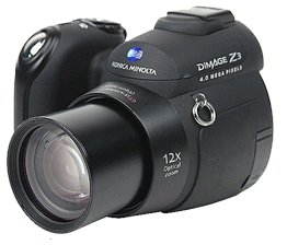 Konica Minolta DiMAGE Z3, 4mil., 12x opt. / 4x digit. zoom - černý (black) - Digital Camera - Main image