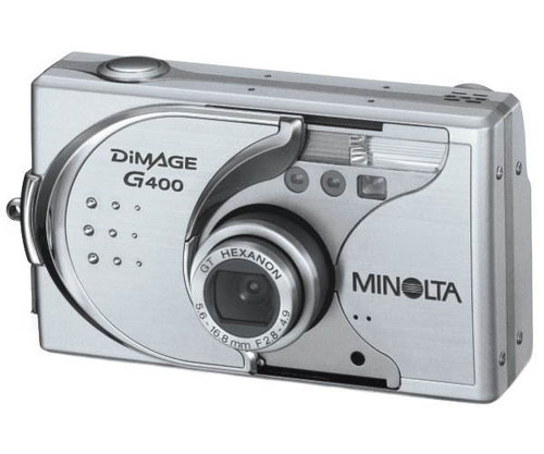 Konica Minolta DiMAGE G400, 4.0mil., 3x opt. zoom - stříbrný - Digital Camera - Main image