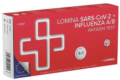 Lomina antigen test for detection of SARS-CoV-2+ Influenza A/B 1x - Home Test - Main image