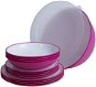Omada set plastového nerozbitného nádobí Sanaliving Set 14pcs Fucsia - Kempingové nádobí