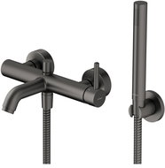 OMNIRES Y bath mixer with shower set, graphite (Y1231GR) - Tap