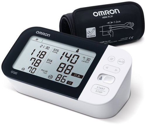 Omron M7 Intelli IT AFIB Digital Pressure Gauge with Bluetooth Smart Connection to Omron Connect, 5 year warranty - Pressure Monitor - Main image