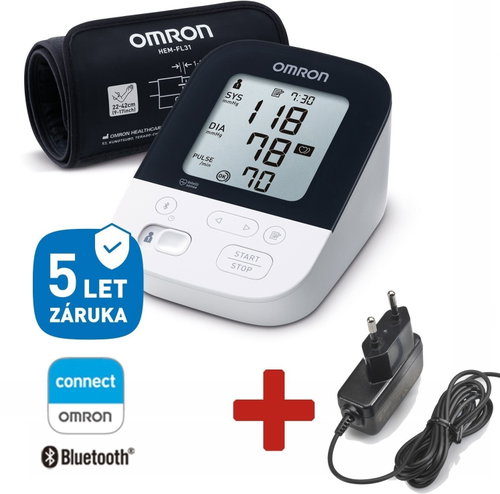 OMRON M4 Intelli IT bluetooth připojením +ZDROJ (SET), 5let záruka - Tlakoměr - Hlavní obrázek