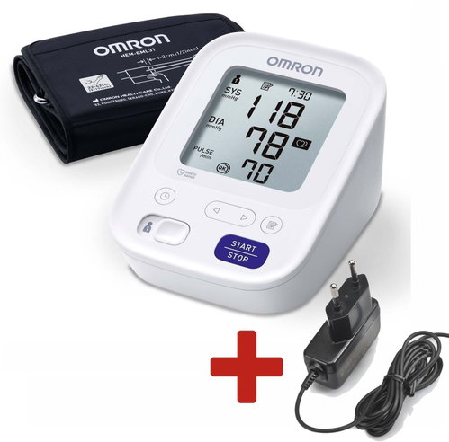 OMRON M3 AC so sieťovým zdrojom Omron, 5 rokov zár. – tónometer dig. - Tlakomer - Hlavný obrázok
