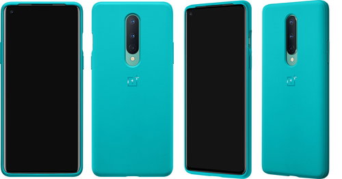 OnePlus 8 Sandstone Bumper Case (Cyan) - Kryt na mobil - Hlavní obrázek
