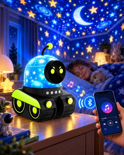 One Fire WH-E13_blu children's night sky projector with 12 designs, 84 light modes - Light Projector - Main image