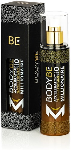 BODYBE Men's Tanning Water for Quick Browning SPF 0 - Millionare 150ml - Sun Spray - Main image