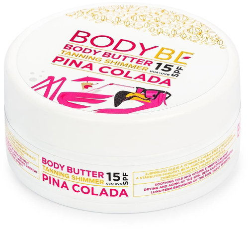 BODYBE Suntan Butter with a Shimmering Effect SPF 15 - Pina Colada 150ml - Sunscreen - Main image