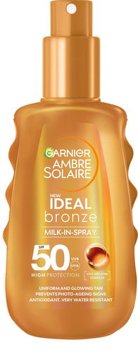 GARNIER Ambre Solaire Ideal Bronze ve spreji SPF 50 150 ml - Opalovací sprej - Hlavní obrázek