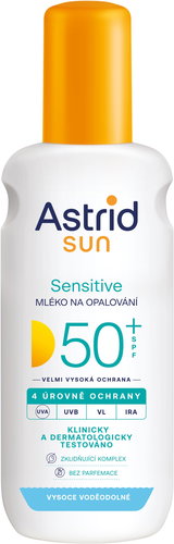 ASTRID SUN Sensitive spray naptej SPF 50+ 150 ml - Napozó spray - Fő fotó