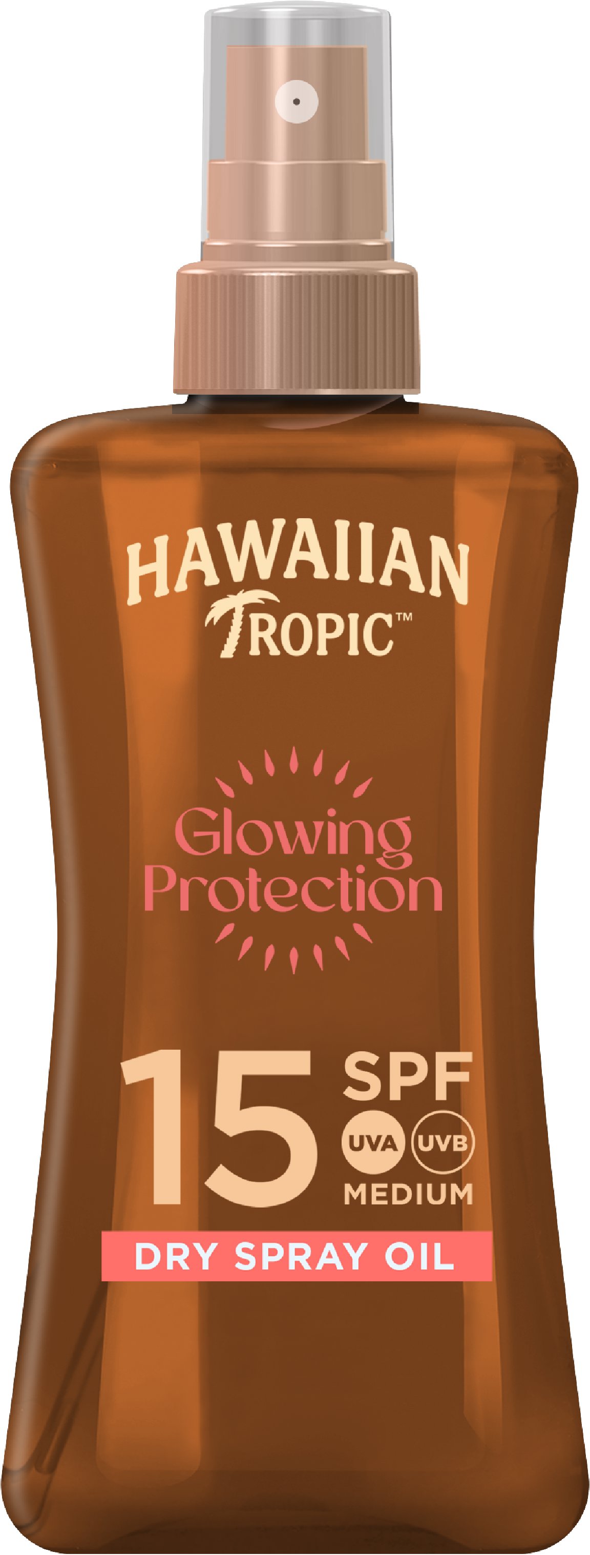 HAWAIIAN TROPIC Glowing Protection Dry Spray Oil SPF 15, 200 ml