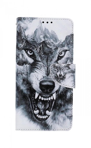 TopQ Case Xiaomi Redmi Note 10 Pro book Black and white wolf 59686 - Phone Case - Main image