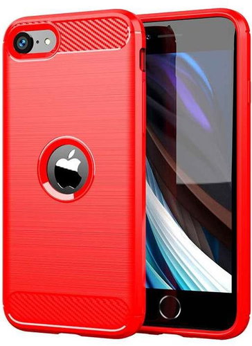 TopQ Cover iPhone SE 2022 silicone red 73921 - Phone Cover - Main image