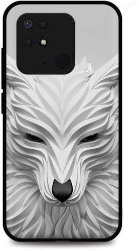 TopQ Cover LUXURY Xiaomi Redmi 10C hard White wolf 75130 - Phone Cover - Main image